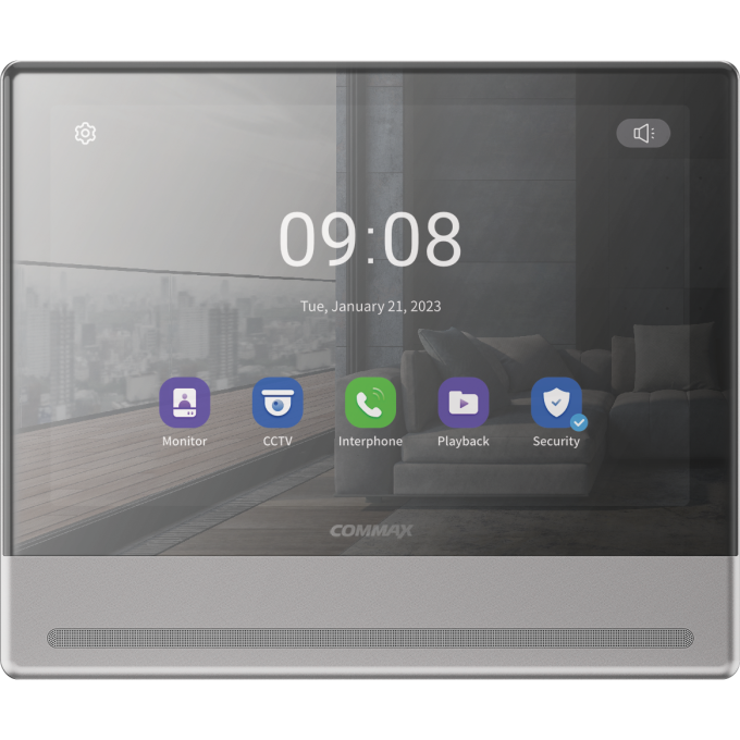 Абонентский монитор COMMAX CDV-1004QT серебро CDV-1004QT (CEPEBPO)